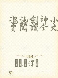 混沌剑神小说免费阅读全文无窗口