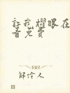 许我耀眼在线观看免费封面