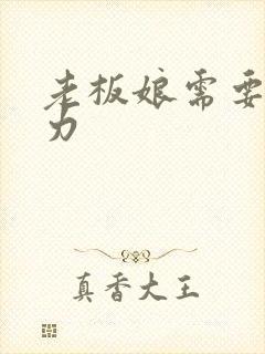 老板娘需要的能力封面