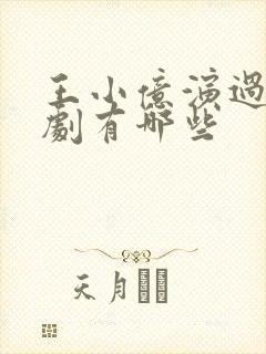 王小亿演过电视剧有哪些