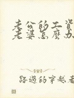 老公的工资不给老婆怎么办