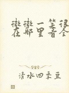 微微一笑很倾城在哪里看全集