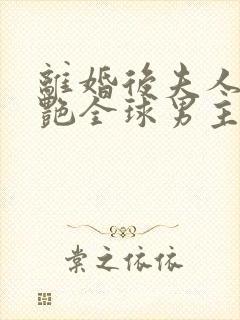 离婚后夫人她惊艳全球男主