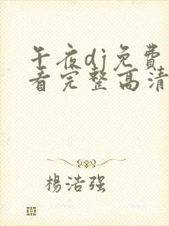 午夜dj免费观看完整高清封面