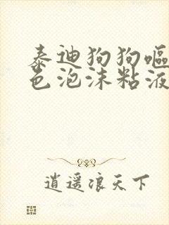 泰迪狗狗呕吐白色泡沫粘液封面