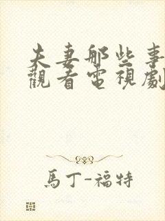 夫妻那些事在线观看电视剧封面