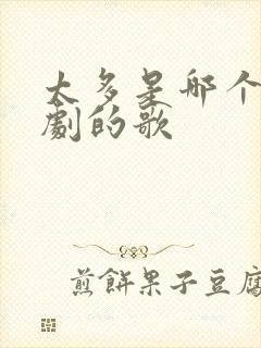 太多是哪个电视剧的歌