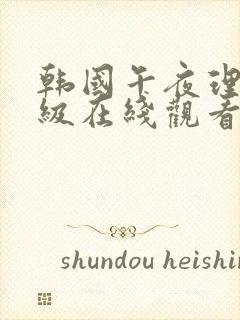 韩国午夜理伦三级在线观看