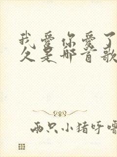 我爱你爱了那么久是哪首歌封面