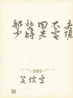 那些回不去的年少时光电视剧番外免费观看封面