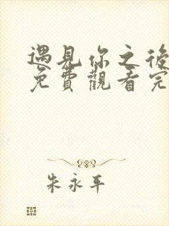 遇见你之后短剧免费观看完整版