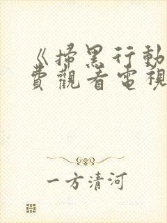 《扫黑行动》免费观看电视剧完整版封面