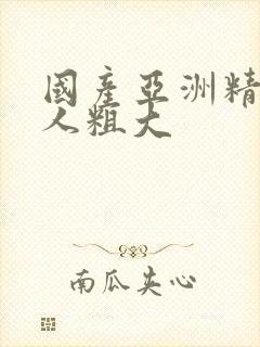 国产亚洲精品黑人粗大