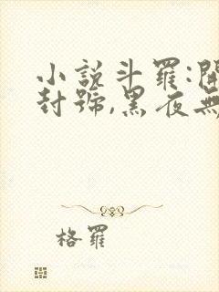 小说斗罗:开局封号,黑夜无敌最新章节