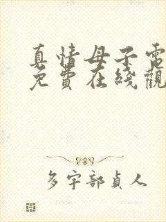 真情母子电视剧免费在线观看封面