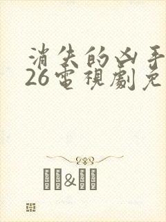 消失的凶手2026电视剧免费播放封面