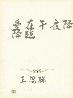 爱在午夜降临前降临