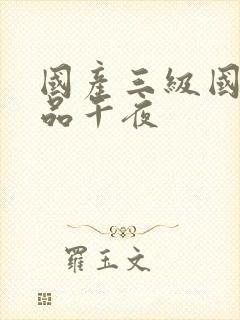 国产三级国产精品午夜