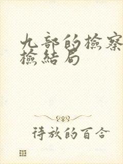 九部的检察官陈检结局封面