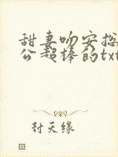 甜妻吻安总裁老公超棒的txt下载