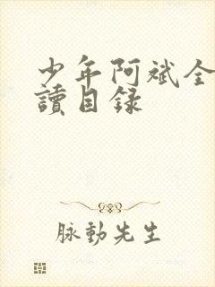 少年阿斌全文阅读目录