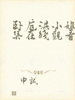 卧底洪小姐第二集在线观看免费