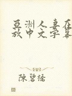 亚洲人妻在线播放中文字幕