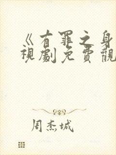 《有罪之身》电视剧免费观看