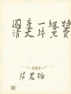 国产一级特黄高清大片免费