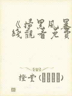 《扫黑风暴》在线观看免费完整版