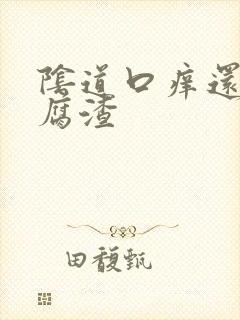 阴道口痒还有豆腐渣封面