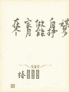 在家做自媒体一个月能挣多少钱