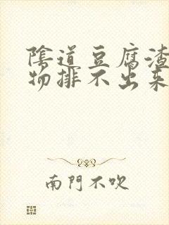 阴道豆腐渣分泌物排不出来封面