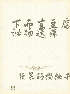 下面有豆腐渣分泌物还痒