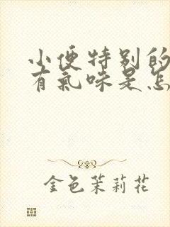 小便特别的黄还有气味是怎么回事