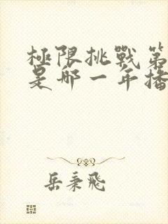 极限挑战第四季是哪一年播出的