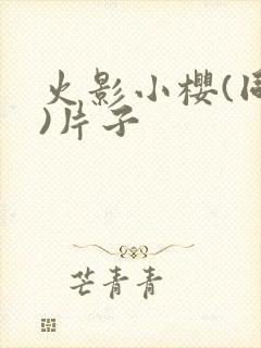 火影小樱(同人)片子