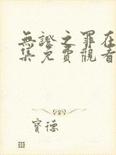 无证之罪在线全集免费观看电视剧封面