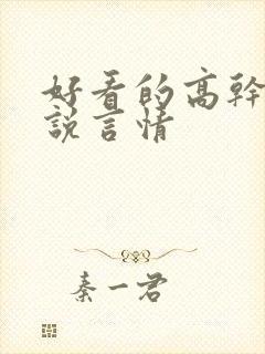 好看的高干文小说言情