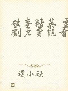 破事精英 电视剧免费观看