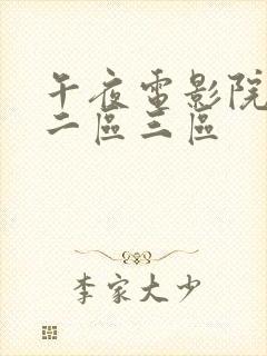 午夜电影院一区二区三区