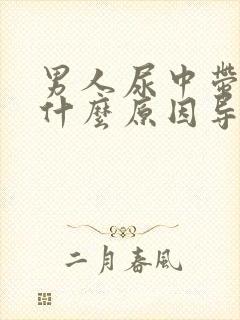 男人尿中带血是什么原因导致的