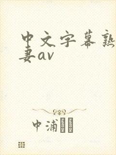 中文字幕熟女人妻av