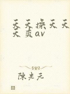 天天操天天干天天爽av