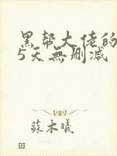 黑帮大佬的365天无删减