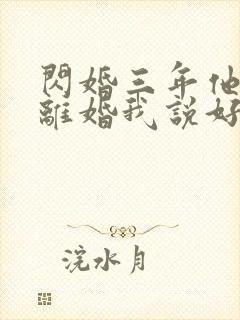 闪婚三年他提出离婚我说好没有问为什么