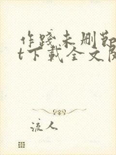 作践未删节txt下载全文阅读封面