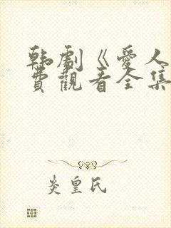 韩剧《爱人》免费观看全集高清版中