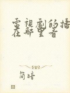 电视剧的播放量在哪里看