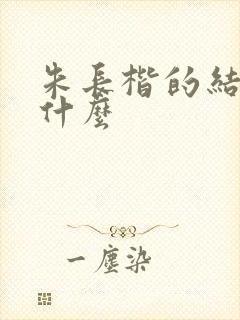 朱长楷的结局是什么